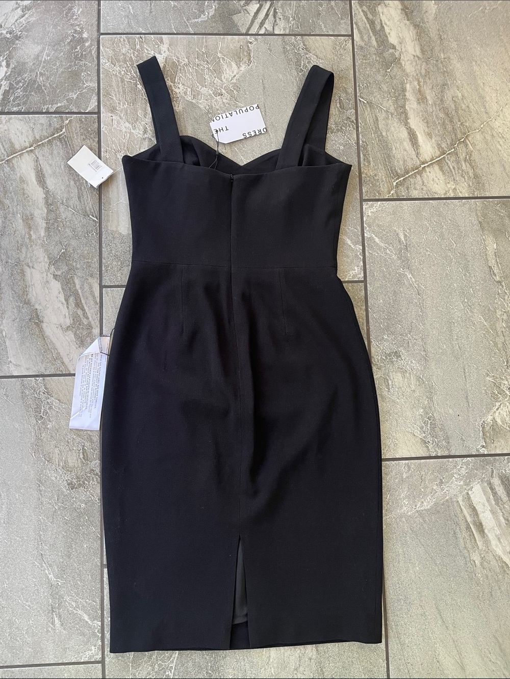 🖤 NWT Dress The Population Nicole Sweetheart Neck Black Size Medium Cocktail - Picture 4 of 9